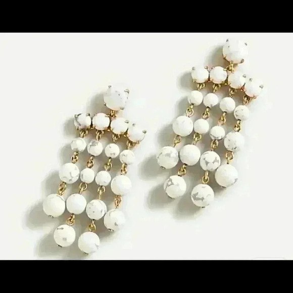 J Crew Candy Dot Chandelier Earrings - Picture 2 of 2